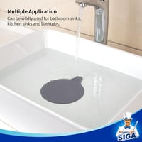 MR.SIGA 3 db Szürke Szilikon Lefolyódugó Szívókoronggal - Univerzális Zuhanyzóhoz, Fürdőkádhoz, Mosogatóhoz - 13 cm Átmérőjű Hajfogó 5