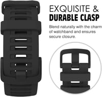 MoKo Szilikon Óraszíj Garmin Instinct/Instinct Solar/Tactical/Instinct 2 GPS Okosórához - Állítható Sportpánt Csuklóra (125-200mm), Fekete 4