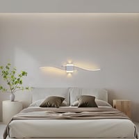 minifair 120 cm Modern Fali LED Lámpa - Fehér Akril Világítás Kiegészítő Fényforrással, Folyosóhoz, Lépcsőházba, Nappaliba, Fürdőszobába,  4