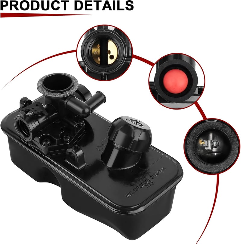 Cnornus 494406 498809 Benzines Karburátor Briggs Stratton Quattro Fűnyírókhoz - Fém Üzemanyagtartály Alkatrész Kompatibilis Modellekhez