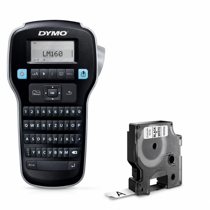 Prenosná tlačiareň štítkov DYMO LabelManager 160 QWERTZ — K zariadeniu je pribalená len 12 mm páska!!! 6 a (stav: pozri 2. obrázok)