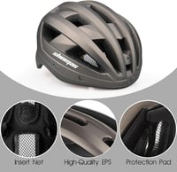 Shinmax LED-es MTB sisak levehető szemüveggel, 57-62 cm 7