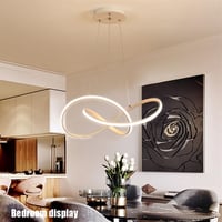 Modern LED Függőlámpa 45W - Távirányítós, Fényerőszabályozható, Állítható Magasságú Étkezőasztal Világítás Nappaliba, Konyhába (Fehér, 6
