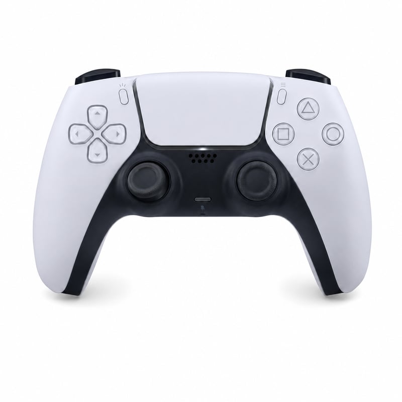 Bezdrôtový ovládač Sony DualSense pre PS5, biely — chybný, na náhradné diely: Ľavý joystick neustále driftuje (stav: pozri 2. obrázok)