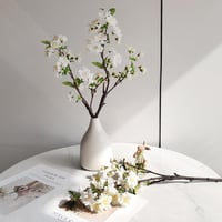 ROLLWAY Művirág Cseresznye Ágak 3 db - 49 cm Fehér Művirágok Tavaszi Dekoráció, Selyemvirág Cseresznyevirág Ágak Vázába, Magnólia Utánzat 2