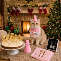 Party paket za mace: set bandane i kapice + 2 ogrlice + fotopozadina 3x3m + 30 ukrasa + 25 salveta 1