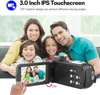 Camnoon 4K Akciókamera 56MP IPS Érintőképernyővel - WiFi, Arcfelismerés, Éjjellátó, Stabilizátor, 2 Akkumulátor és Távirányító 3