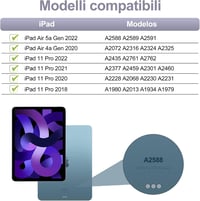 IVEOPPE iPad Air/Pro Bluetooth billentyűzet tok – olasz kiosztás, lila 2