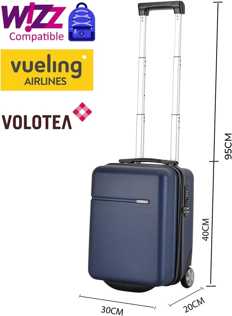 Bontour CabinOne Wizz Air kék gurulós kézipoggyász bőrönd 40x30x20 cm
