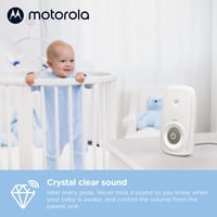 Motorola AM24/MBP24 Digitális Bébiőr DECT Technológiával - Szobahőmérséklet Kijelzés, Kétirányú Beszélgetés, 8 Órás Akkumulátor, Fehér 6