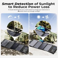 BigBlue 28W Hordozható Napelemes Töltő 3 USB Porttal, Vízálló, Összehajtható Napelem Panel Kempingezéshez, iPhone Android GoPro Eszközökhöz 7