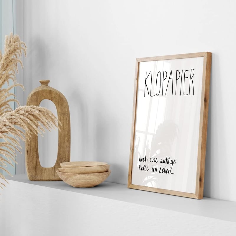PULSE of HOME WC Papír Mintás Fürdőszobai Dekoráció, Prémium Minőségű Fali Kép, A4 Méretű Művészi Nyomat, Német Dizájn, Keret Nélkül