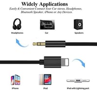 esbeecables MFi Tanúsított Lightning - 3.5 mm AUX Kábel iPhone 14/13/12/11/XS/XR/X/8/7/6 Készülékekhez - Autó, Otthoni Hifi Rendszer Csatlak 5