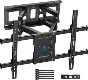 Suport de perete pentru televizor PERLESMITH, 37-85 inch, înclinabil, pivotant, max. 60 kg, VESA 600x400