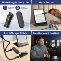 PUPINGPIG RF Távirányítós Lapozó Kindle, Kobo, Paperwhite E-olvasókhoz és Tabletekhez - Univerzális Oldalpörgető Fekete Olvasássegítő 5