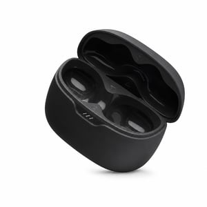 JBL Tune Beam True Wireless Bluetooth slušalice s aktivnim poništavanjem buke, crne, s kutijom za punjenje, bez gumenih nastavaka (stanje: vidi 2. sliku)