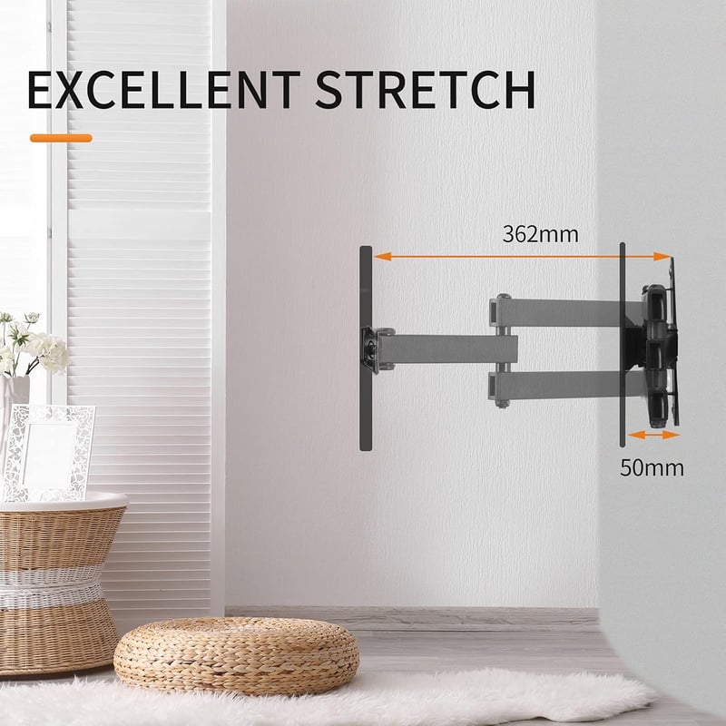 SUPTEK Falra szerelhető TV tartó 13-30" LED/LCD képernyőkhöz, dönthető, 15kg-ig