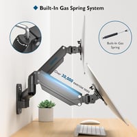 BONTEC Gázrugós Dupla Monitorkar 13-27" Képernyőkhöz, 8kg-ig, Állítható 3