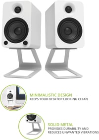 Kanto SE4W Emelt Asztali Hangszóróállvány Közepes Méretű Könyvespolc Hangszórókhoz és 3-4" Stúdió Monitorokhoz, 14 cm Magas, 4 kg Teherbírás 2