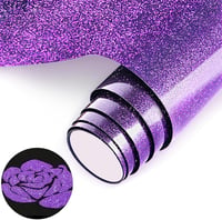 NANAPLUMS Glitter Purple 3D Puff HTV Vinyl Fólia - 30,5 x 100 cm Hőtranszfer Textil Fólia Pólókhoz, Csillámos Lila Plotter Film 1