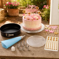 Szülinapi tortavarázs: 28 cm tortaforma + 8 részes habzsák + forgótányér + tortadísz + 24 db feltét 1