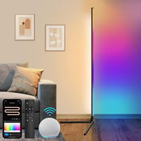 Fortand WiFi RGBCW Sarok Állólámpa - Okos LED Hangvezérelhető Padlólámpa Alexa/Google Home Kompatibilis, Távirányítóval, Színváltós Hangulat 1