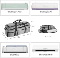 ProCase táska Cricut Maker 3 és Explore 3 plottergépekhez - Szürke, strapabíró hordtáska 2