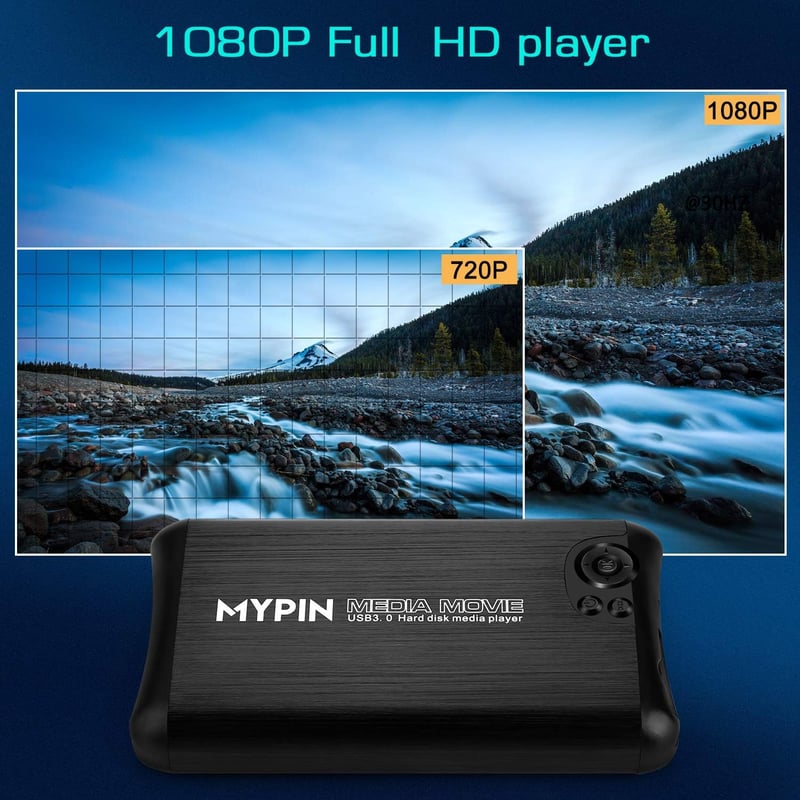 MYPIN Multimédia Lejátszó Box HDMI/AV/VGA - USB 3.0 Támogatással