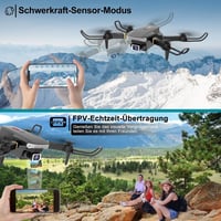 Wipkviey T27 Összecsukható Drón Kamerával - FPV WiFi Élő Közvetítés, 2 Akkumulátor, 30 Perc Repülési Idő, Gravitációs Irányítás, Gesztus Sze 6