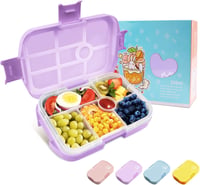 Homtibrm 6 rekeszes lila bento ebéddoboz 920 ml - gyerekeknek és felnőtteknek 1