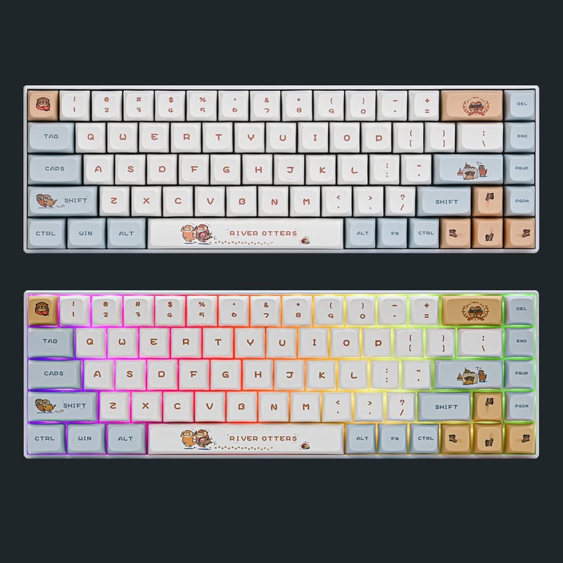 SOLIDEE PBT Vidra Mintás Gamer Billentyűzet Sapkák 60% Mechanikus Billentyűzethez