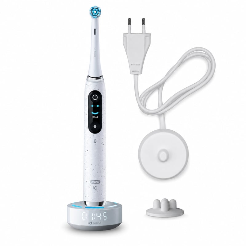 Električna četkica za zube Oral-B iO Series 10 - bijela, napredno čišćenje — nedostaju putna torbica i 2 zamjenske glave četkice (stanje: vidi 2. sliku)