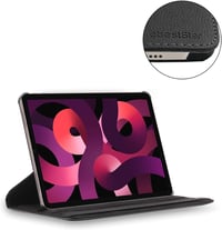ebestStar iPad 10.9 2022 Forgatható Védőtok PU Bőr Állvánnyal Fekete 6
