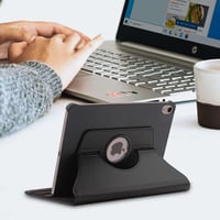 ebestStar iPad 10.9 2022 Forgatható Védőtok PU Bőr Állvánnyal Fekete 7