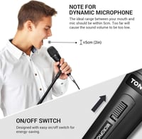 TONOR dinamikus mikrofon XLR kábellel, karaoke géphez, DVD-hez kompatibilis 5