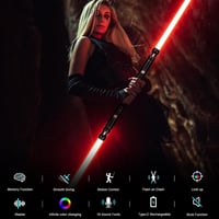Duel Lightsabers Fénykard Felnőtteknek - Fém Markolatú, 44 Hüvelykes, Mozgásérzékelős, 16 Hangeffekttel, Nehéz Párbajokra, Fekete 3