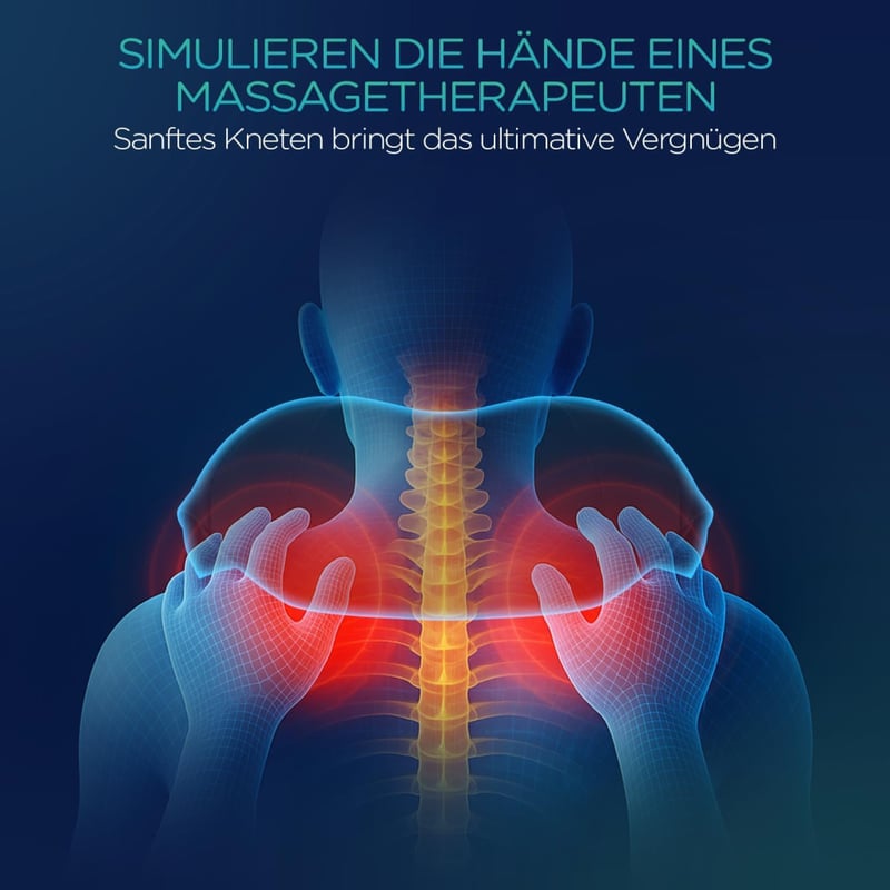 VOYOR-HEALTH PJ100 Nyakmasszírozó Melegítő Funkcióval - 4D Shiatsu Masszázs Vállra, Hátra és Testre, Izomfájdalom Enyhítésre