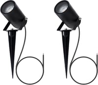 EBION Kerti Reflektorok Alumínium Házban, IP65 Vízálló Kültéri Spotlámpa GU10 Foglalattal, 35W 240V Terasz Fák Megvilágítása, 2 db 1