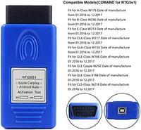 EBTOOLS Autó OBD Aktiváló Eszköz Mercedes Benz NTG5S1 A/B/CLA/GLA/GLE/CLS Sorozathoz Diagnosztikai Aktivátor 3