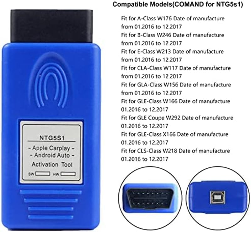 EBTOOLS Autó OBD Aktiváló Eszköz Mercedes Benz NTG5S1 A/B/CLA/GLA/GLE/CLS Sorozathoz Diagnosztikai Aktivátor