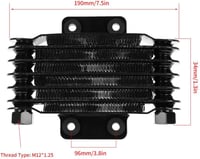 EBTOOLS Olajhűtő 85ml Motorkerékpár Quad ATV 100-250cc Fekete 4