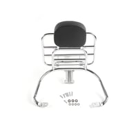 EBTOOLS Vespa Sprint / Primavera 50-300 / GTS csomagtartó háttámlával - ezüst 1