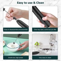 EBUYFIRE Elektromos Tejhabosító Rúd USB Töltéssel 3 Fokozat Rozsdamentes Acél - Black 5