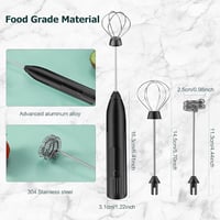 EBUYFIRE Elektromos Tejhabosító Rúd USB Töltéssel 3 Fokozat Rozsdamentes Acél - Black 7