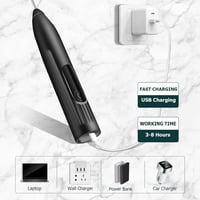 EBUYFIRE Elektromos Tejhabosító Rúd USB Töltéssel 3 Fokozat Rozsdamentes Acél - Black 6