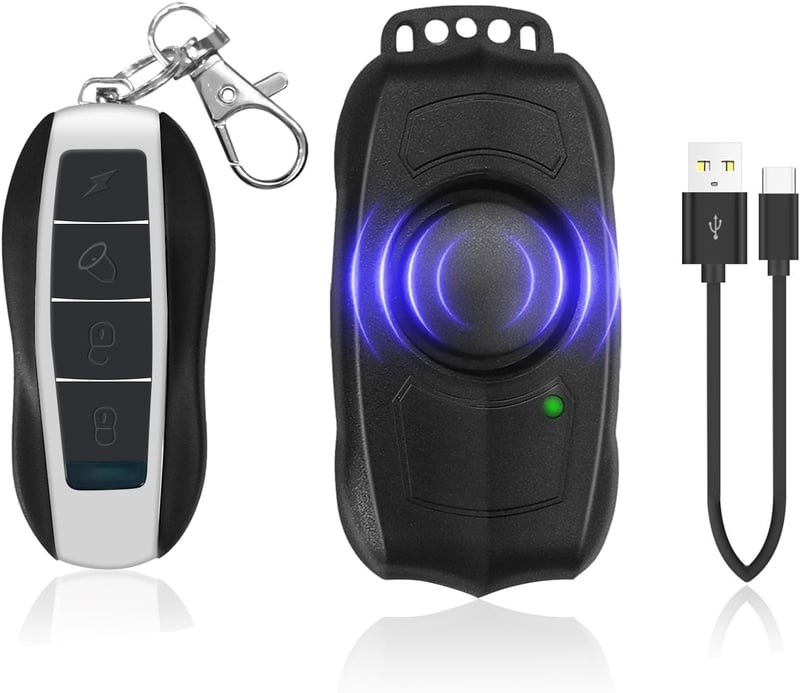 EBUYFIRE Kerékpár Riasztó Távirányítóval 120dB USB Töltős Vízálló