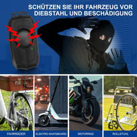 EBUYFIRE Kerékpár Riasztó Távirányítóval 120dB USB Töltős Vízálló 6