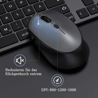Seenda ultravékony vezeték nélküli billentyűzet és egér szett, német QWERTZ, Space Gray 4