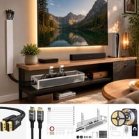 Súprava na organizáciu káblov: DP kábel + HDMI 2.1 + 10x lišta + kovový žľab + 6m LED pásik 1