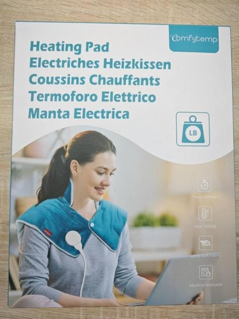 Comfytemp elektromos melegítőpárna, 30x60cm, 3 fokozatú, 2 órás időzítővel, mosható